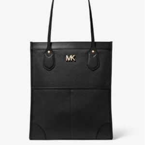 Michael Kors Large Black Leather BAY Tote Purse